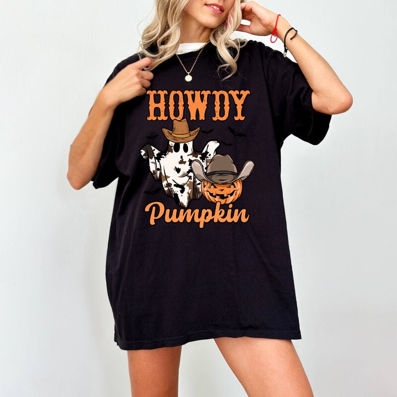 Howdy Pumpkin, Halloween T Shirt for Women