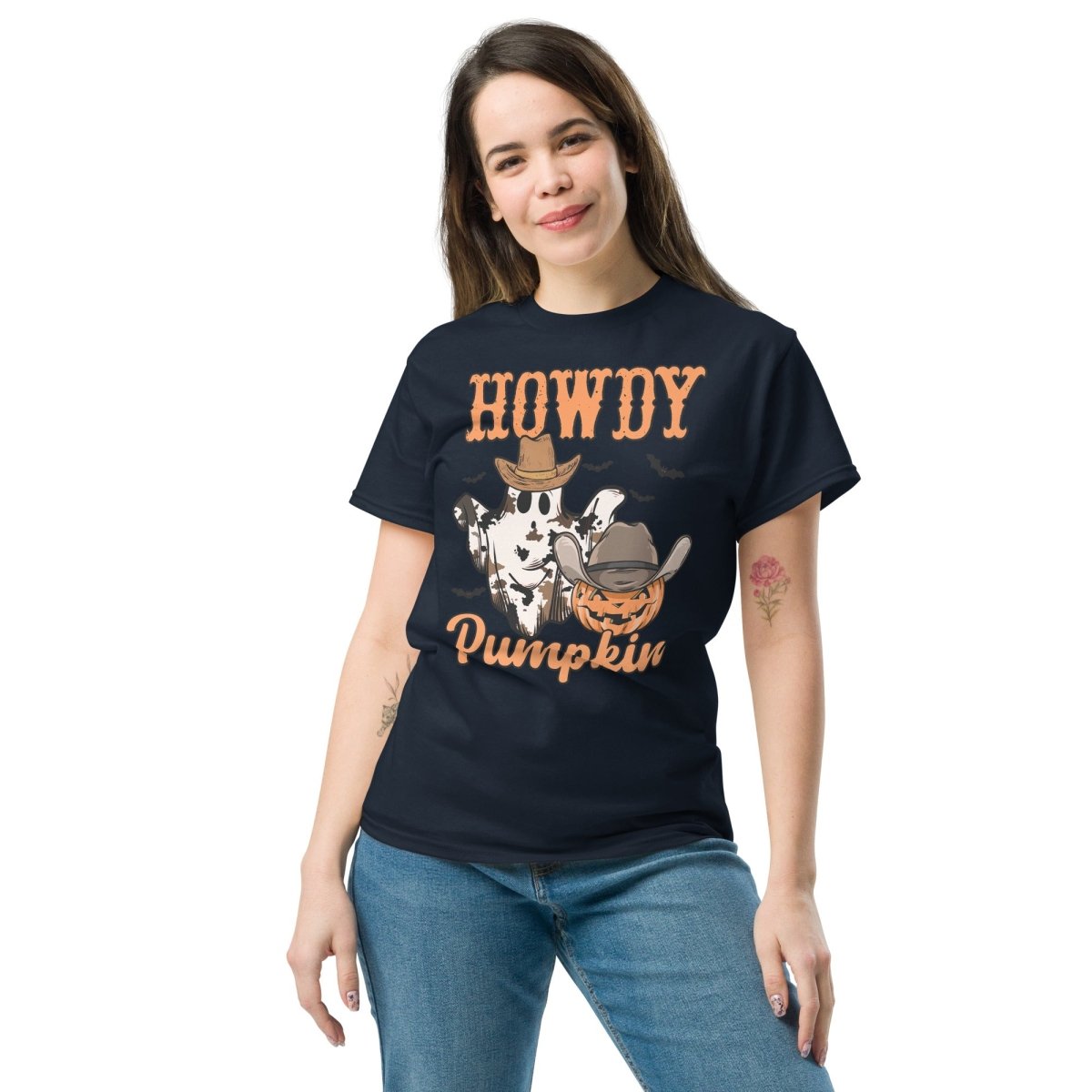 Howdy Pumpkin, Halloween T Shirt for Women