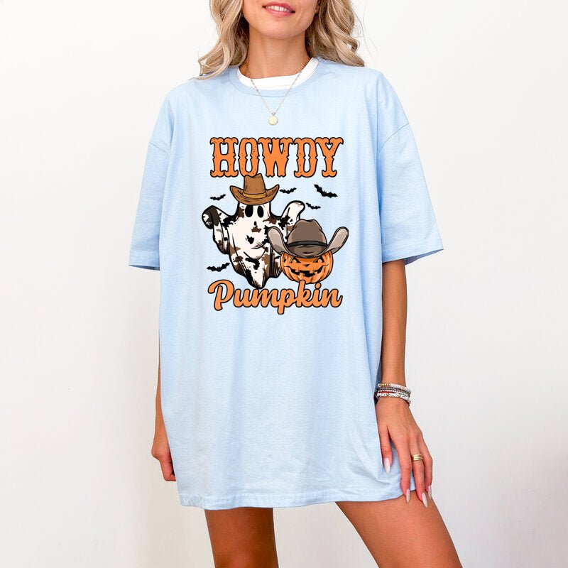 Howdy Pumpkin, Halloween T Shirt for Women