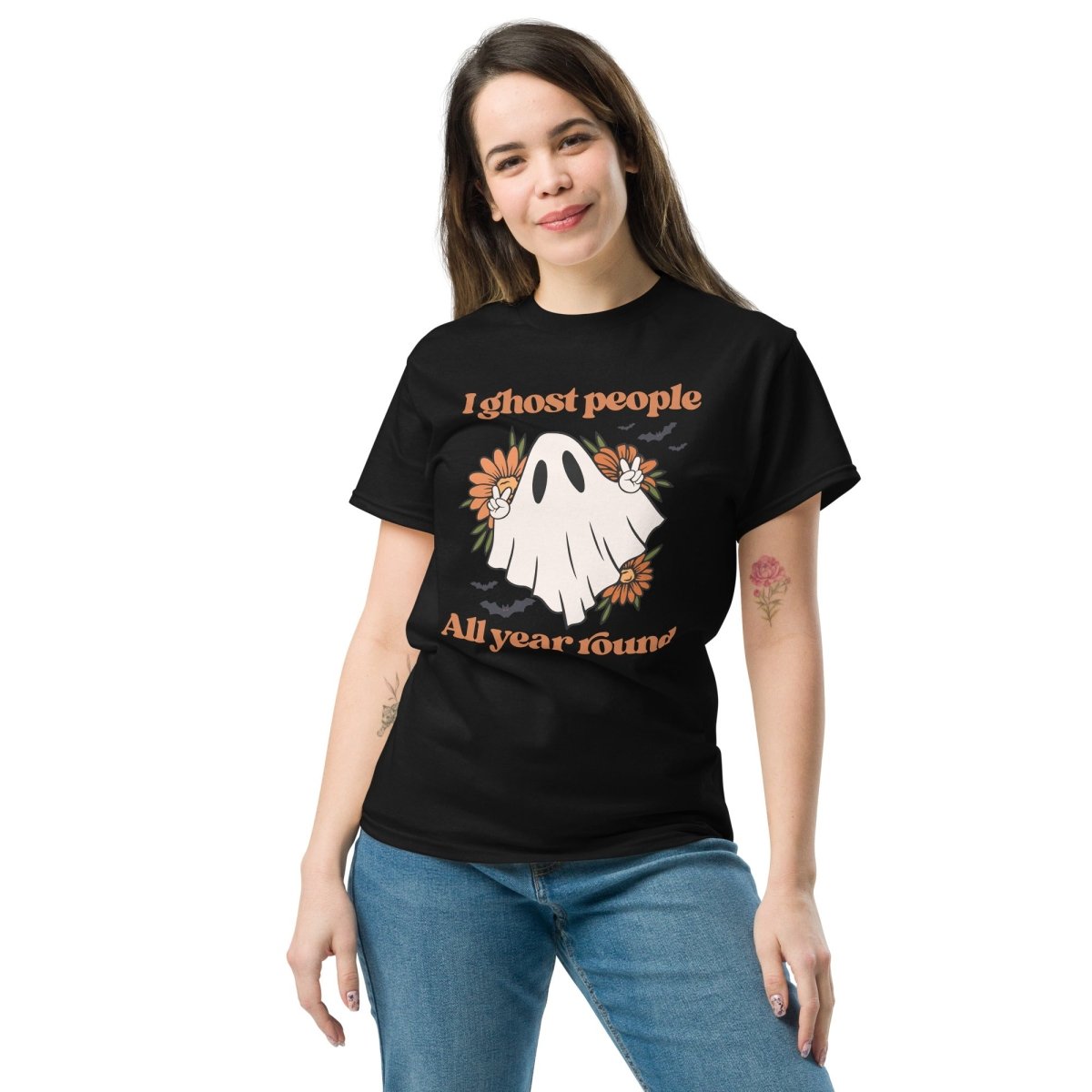 I Ghost People All Year Round, Halloween T Shirts For Women