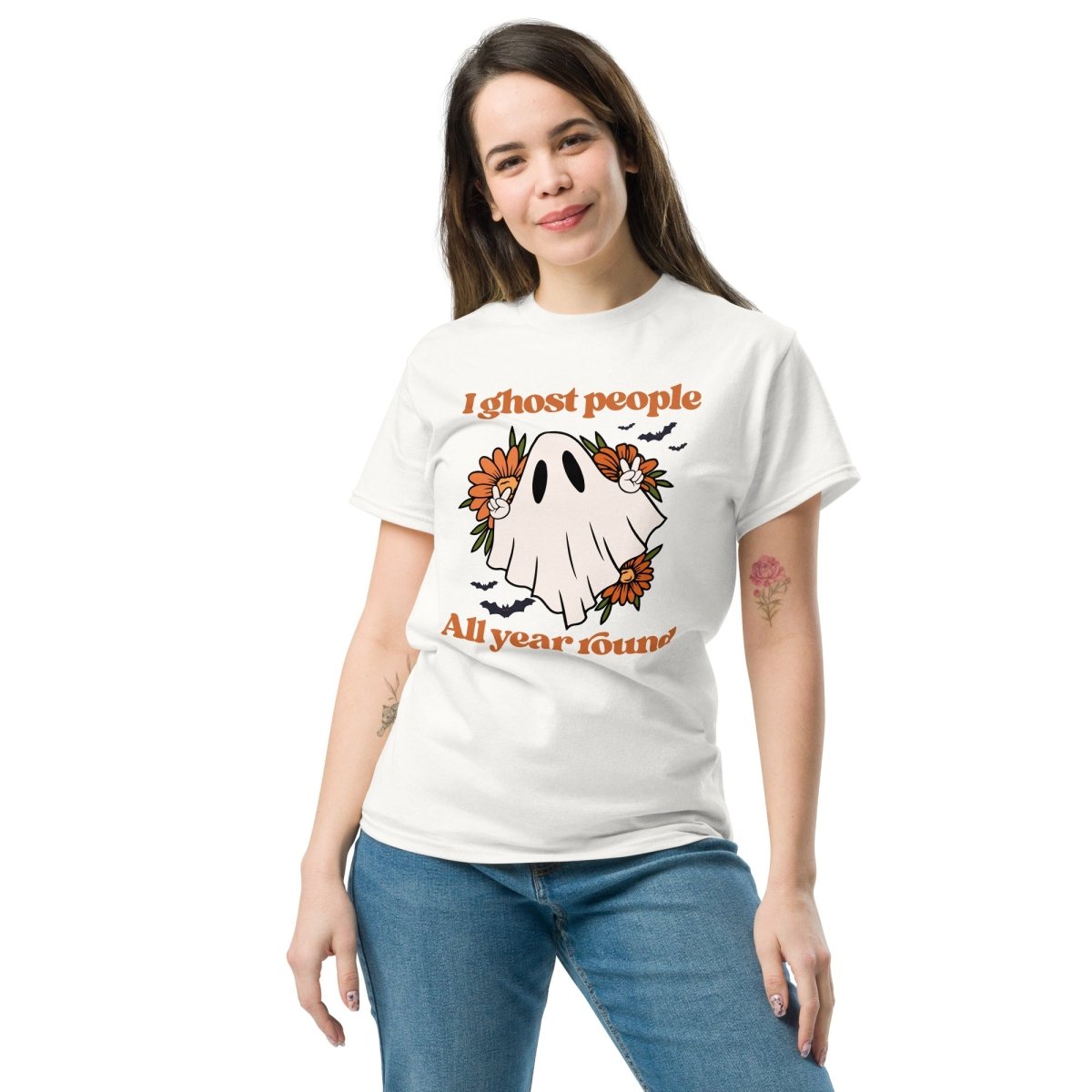 I Ghost People All Year Round, Halloween T Shirts For Women