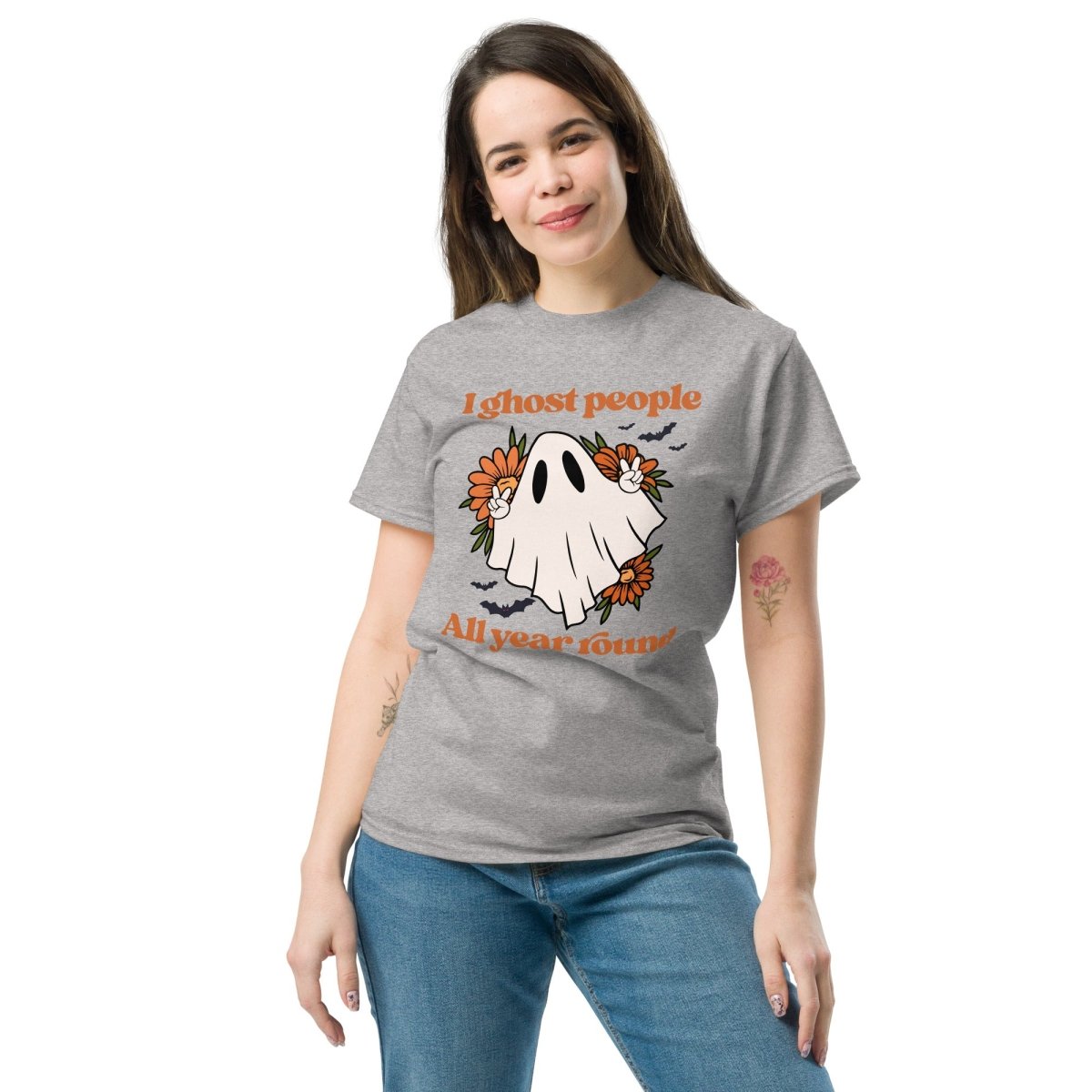 I Ghost People All Year Round, Halloween T Shirts For Women