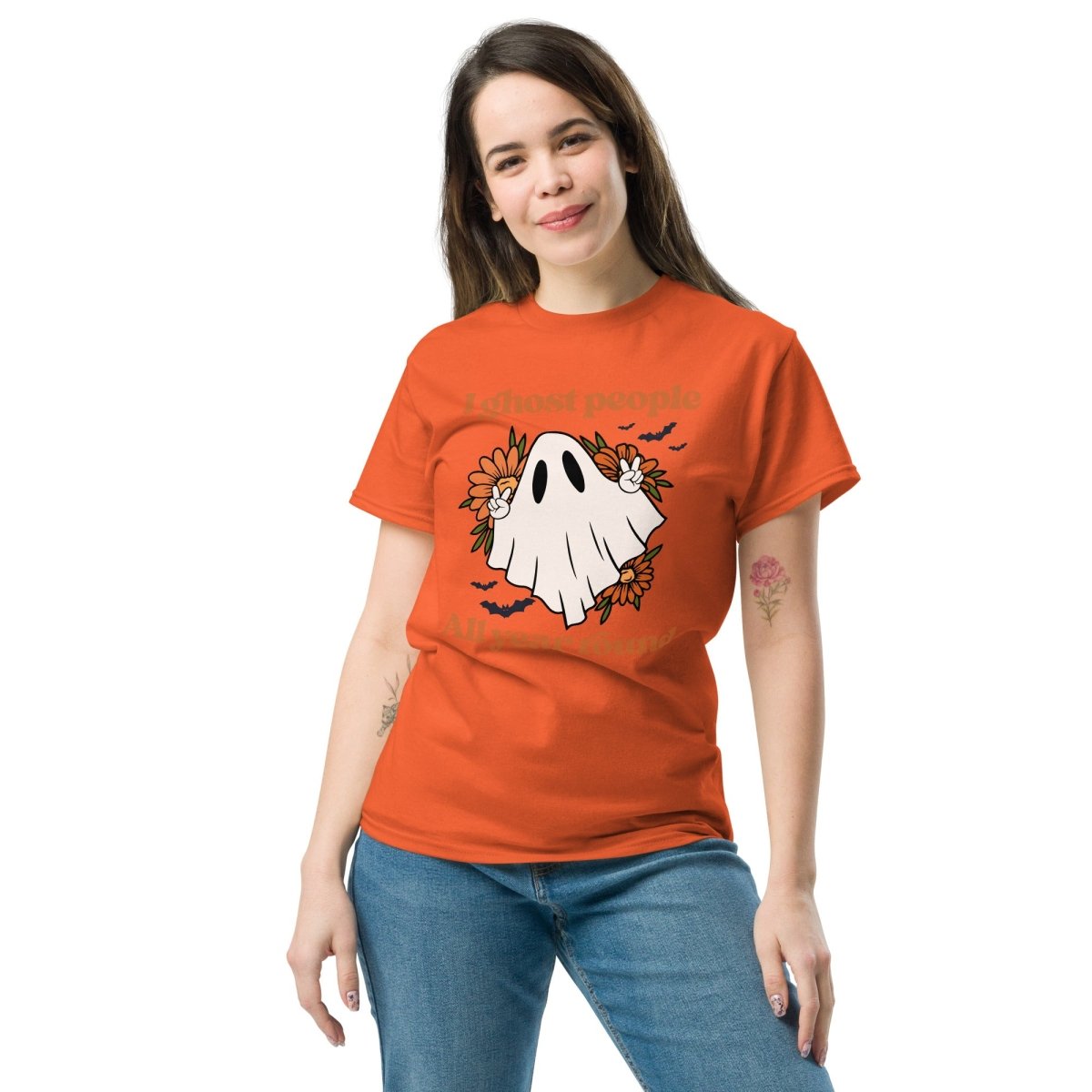 I Ghost People All Year Round, Halloween T Shirts For Women