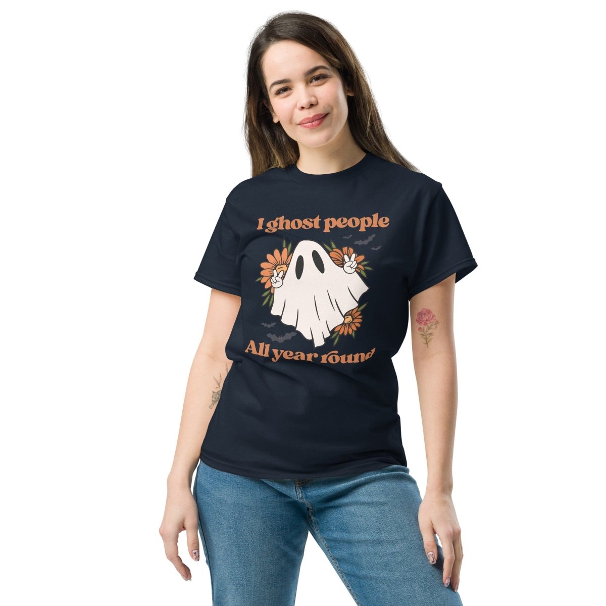 I Ghost People All Year Round, Halloween T Shirts For Women