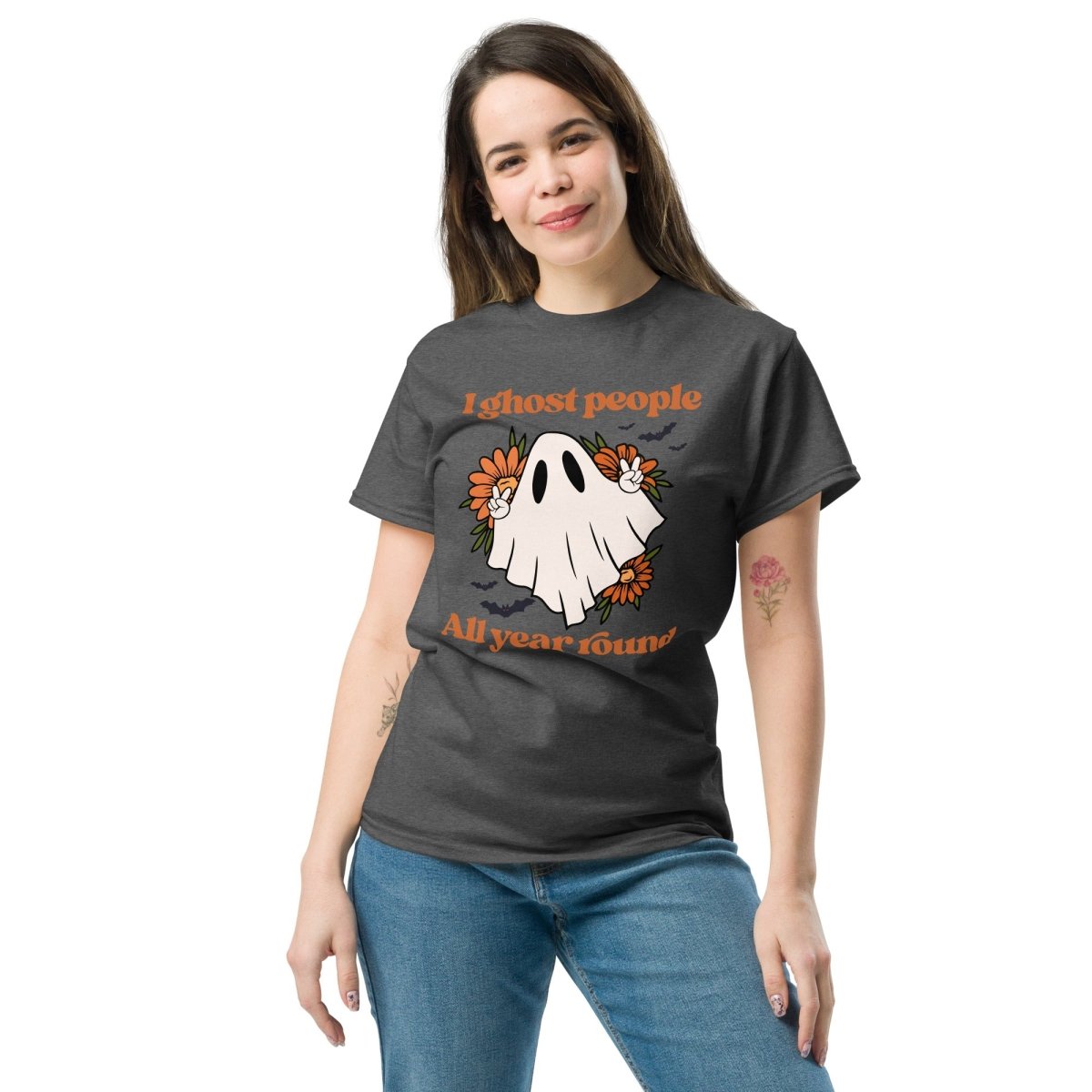 I Ghost People All Year Round, Halloween T Shirts For Women