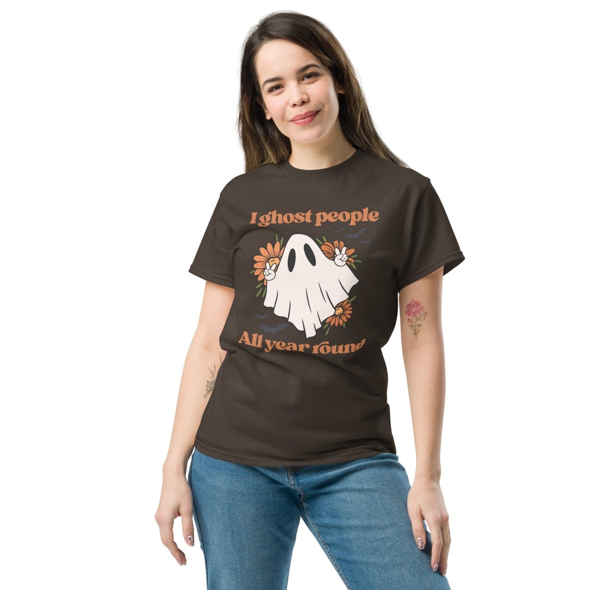 I Ghost People All Year Round, Halloween T Shirts For Women