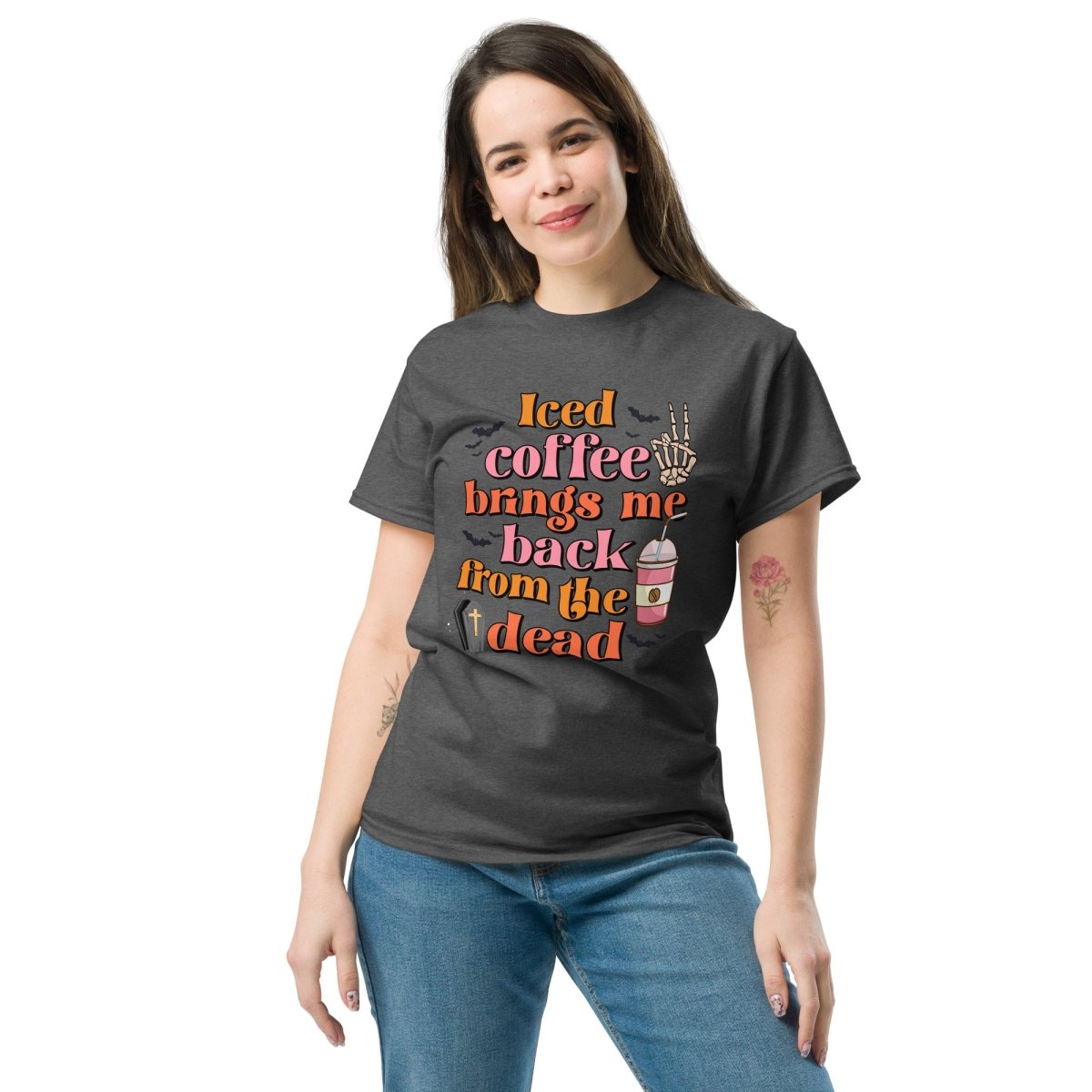 Iced Coffee Brings Me Back From The Dead, Halloween Shirts for Women