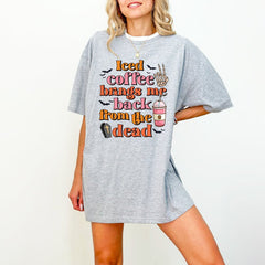 Iced Coffee Brings Me Back From The Dead, Halloween Shirts for Women