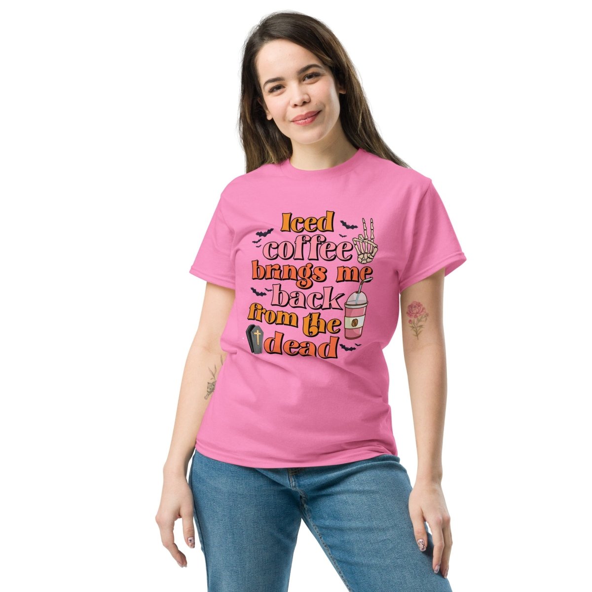 Iced Coffee Brings Me Back From The Dead, Halloween Shirts for Women