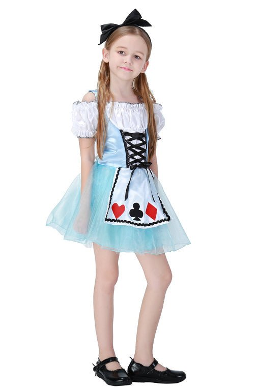 Kid's Alice in Wonderland Short Dress Costume