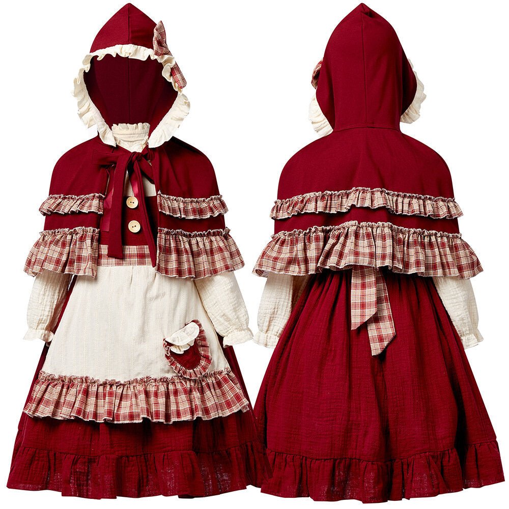 Kid's Little Red Riding Hood Costume. 5 - piece