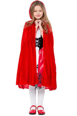 Kid's Little Red Riding Hood Costume. Dress and Cape