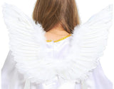 Kids White and Dark Angel Costume with Wings and Halo