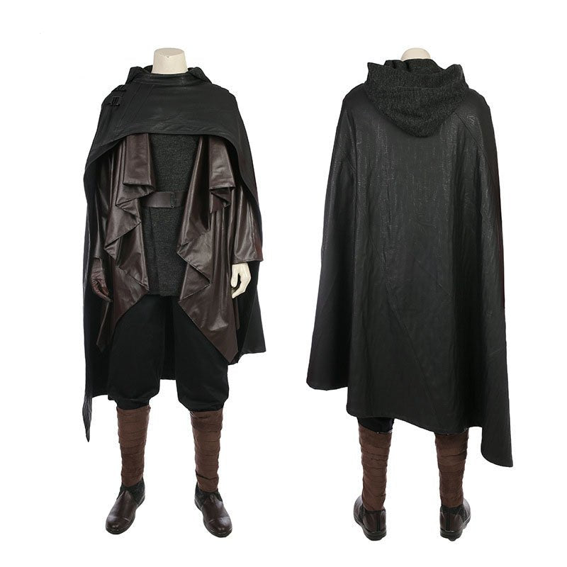 Luke Skywalker Cosplay Black Costume, Star Wars the Last Jedi Outfit