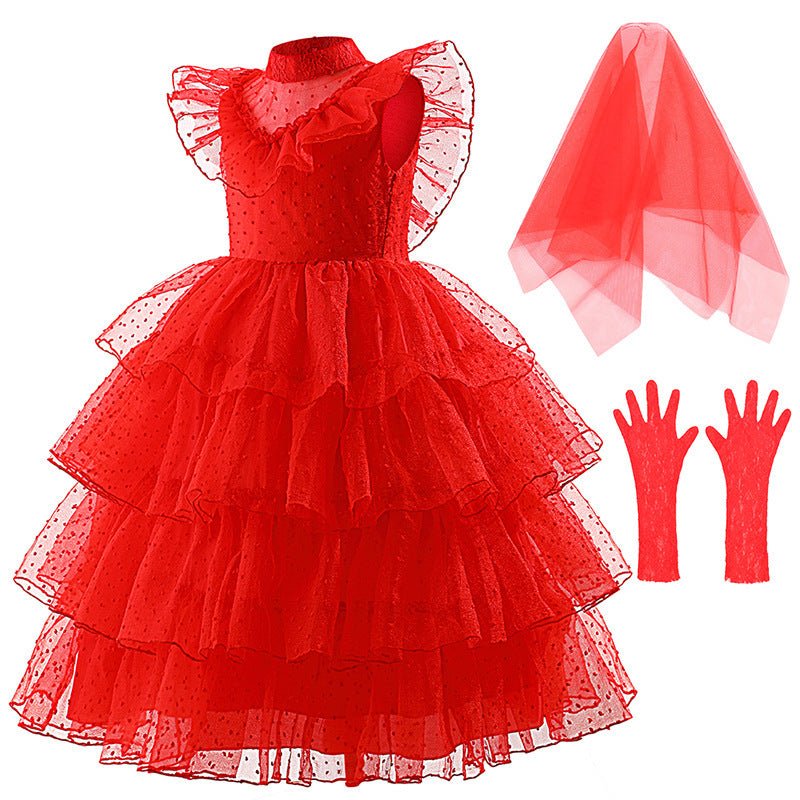 Lydia Deetz Wedding Dress Costume for Kids