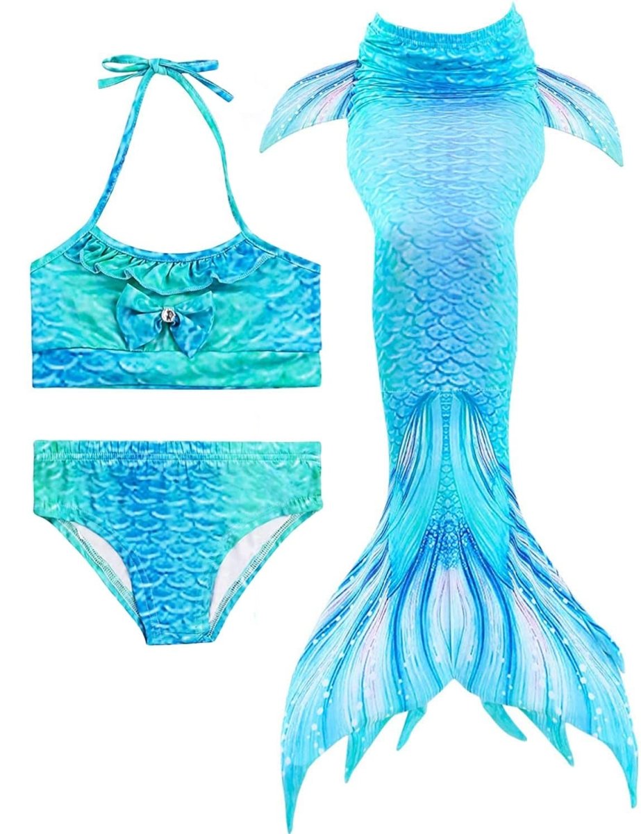 Mermaid Tail For Swimming Kids Swimsuit - Blue