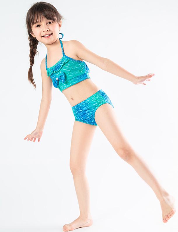 Mermaid Tail For Swimming Kids Swimsuit - Blue