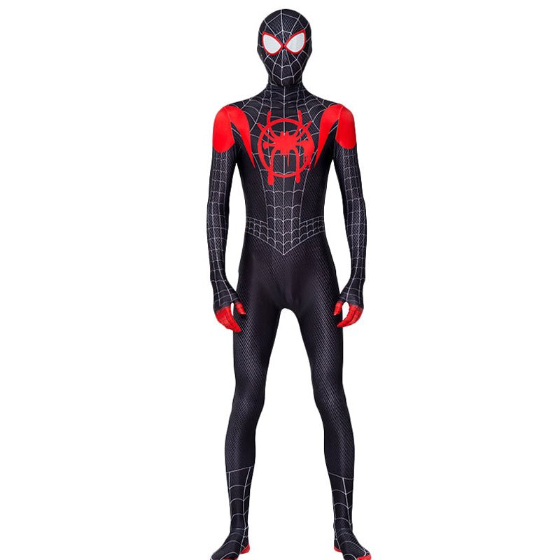 Miles Morales Costume for Kids and Men, Black Spiderman Costume