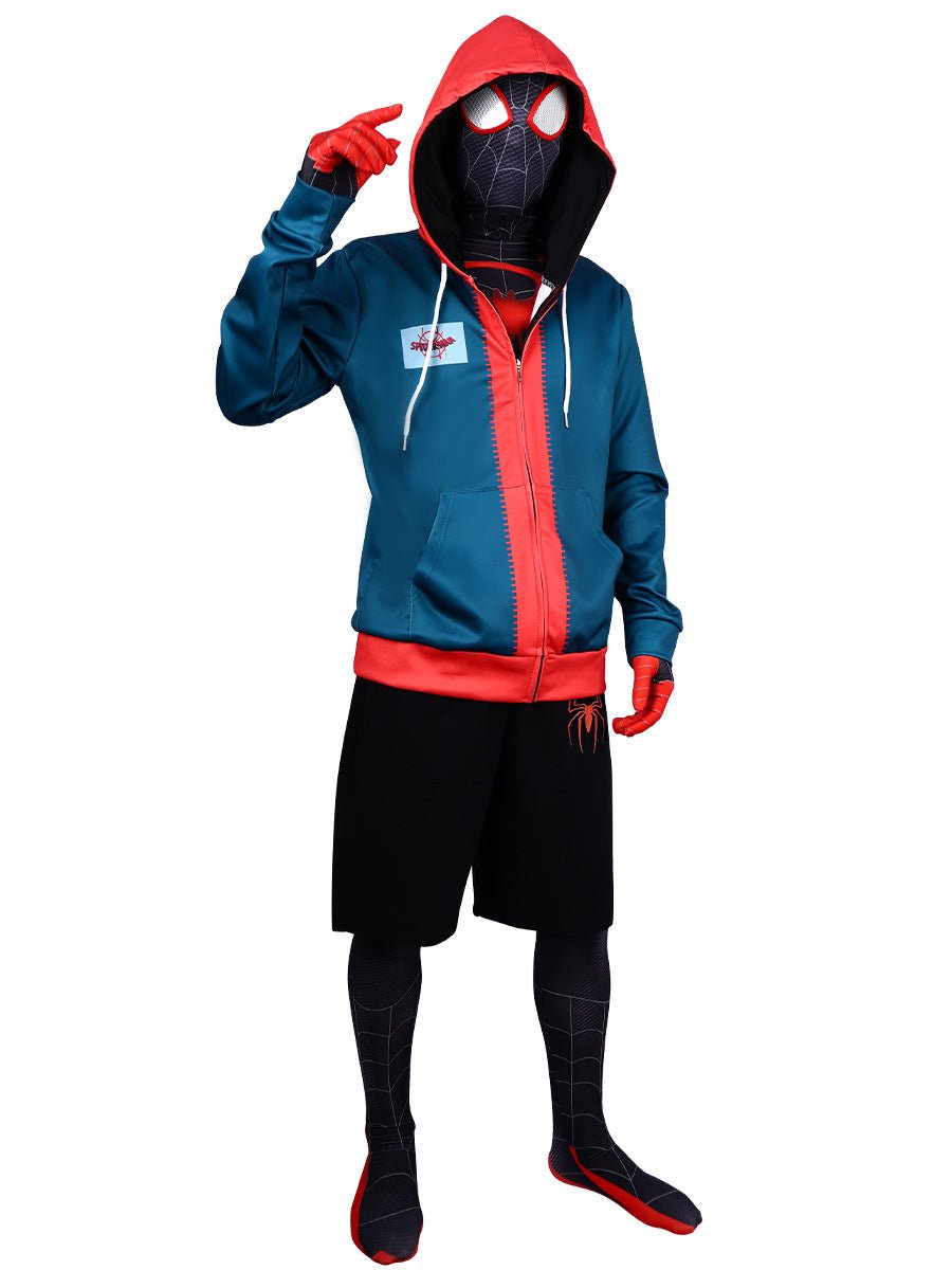 Miles Morales Costume for Kids and Men, Spiderman into the Spiderverse Costume