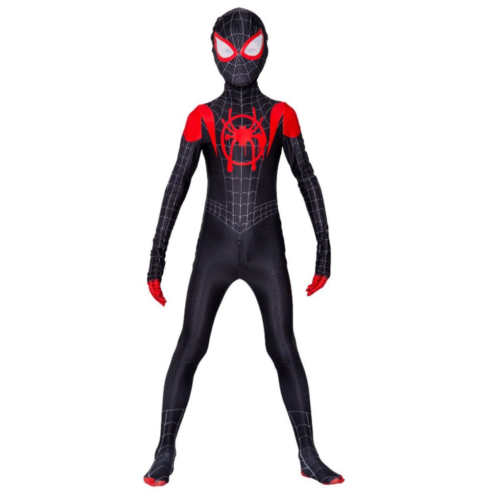 Miles Morales Costume for Kids and Men, Spiderman into the Spiderverse Costume