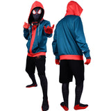 Miles Morales Suit Spider Man Costume for Boys and Adult Men.