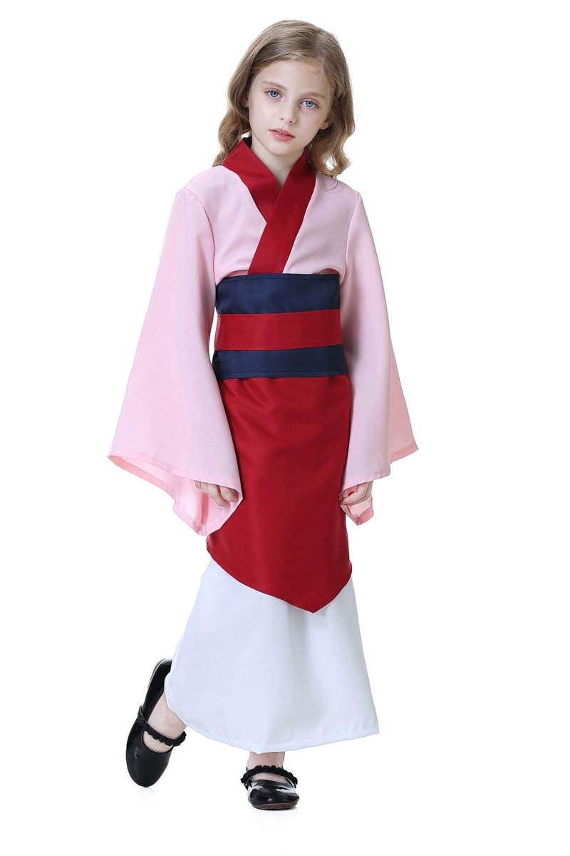 Mulan Dress Costume For Kids, Pink