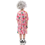 Old Lady Costume for Kids, Dress, Wig and Wand