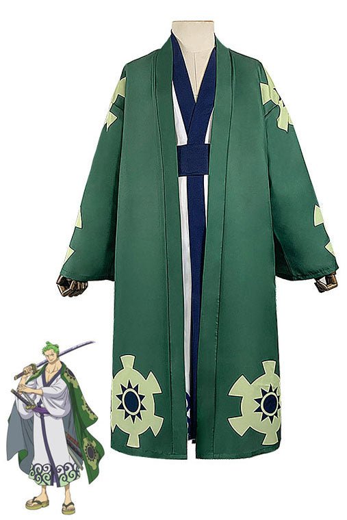 One Piece Wano Country Roronoa Zoro Bathrobe Set Costume