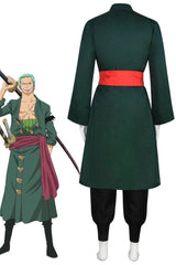 One Piece Wano Country Roronoa Zoro Cosplay Costume Green