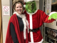 Adult Santa Grinch Costume Outfit For Christmas, Faux Fur.