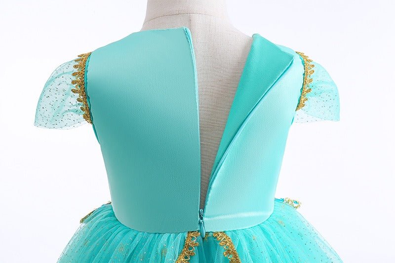 Princess Jasmine Dress for Girls, Headpiece Included