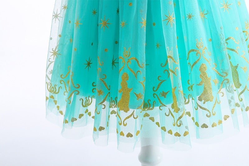 Princess Jasmine Dress for Girls, Headpiece Included