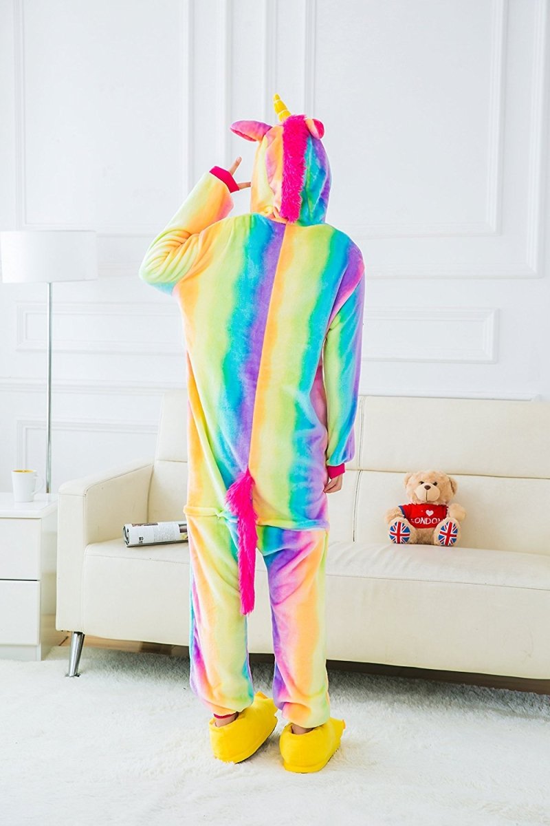 Raibow Unicorn Onesie Costume For Adults And Teenagers