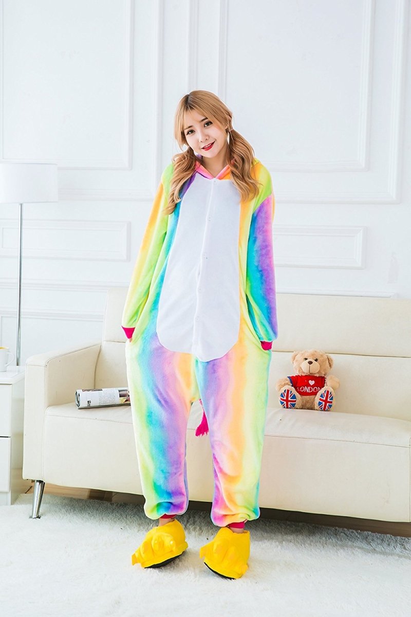 Raibow Unicorn Onesie Costume For Adults And Teenagers