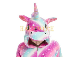 Rainbow Star Unicorn Onesie Costume For Kids