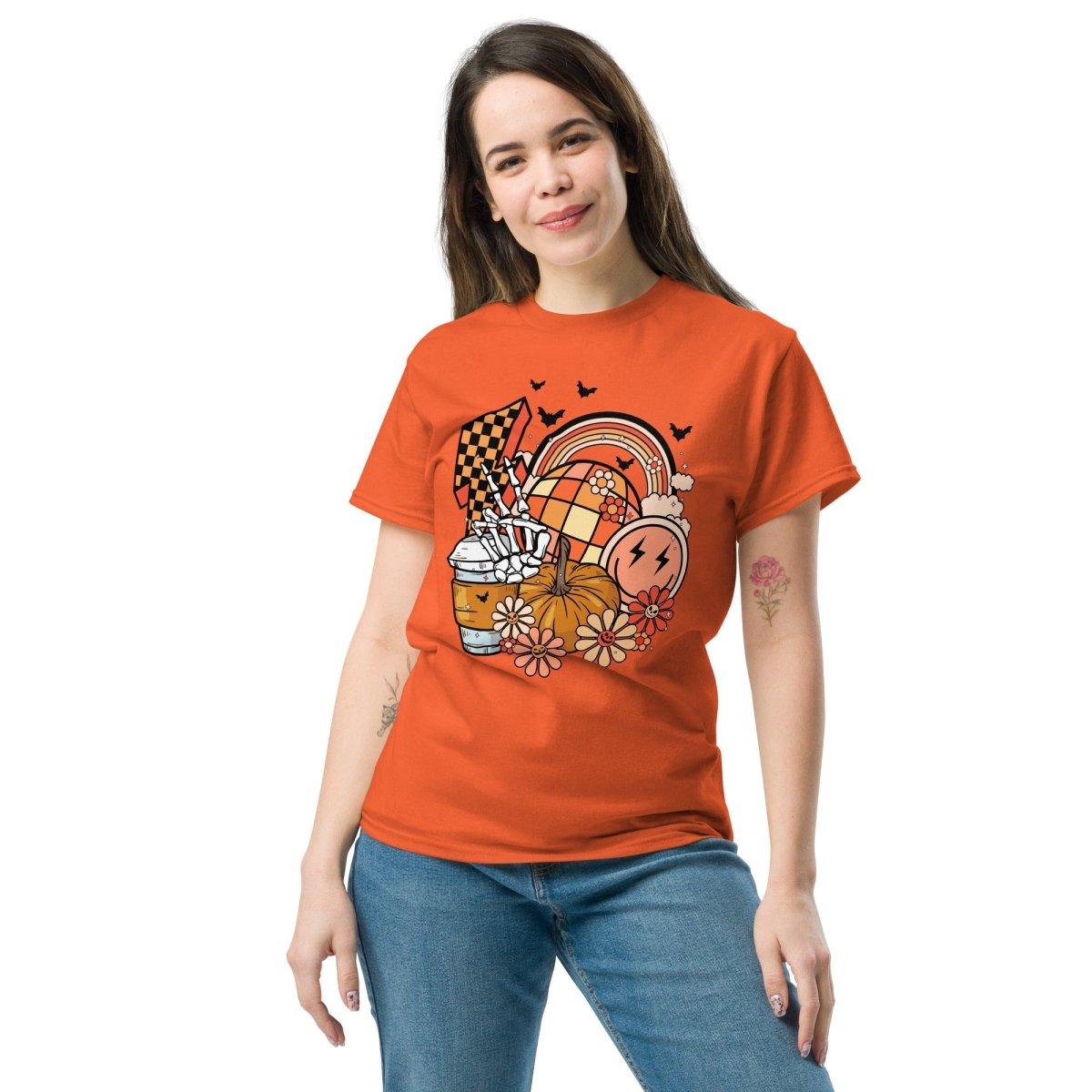 Retro Halloween Rave, Halloween T Shirts for Women