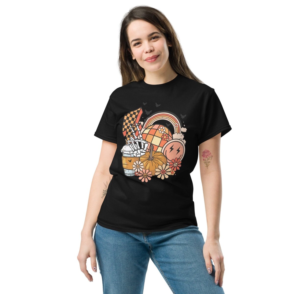 Retro Halloween Rave, Halloween T Shirts for Women