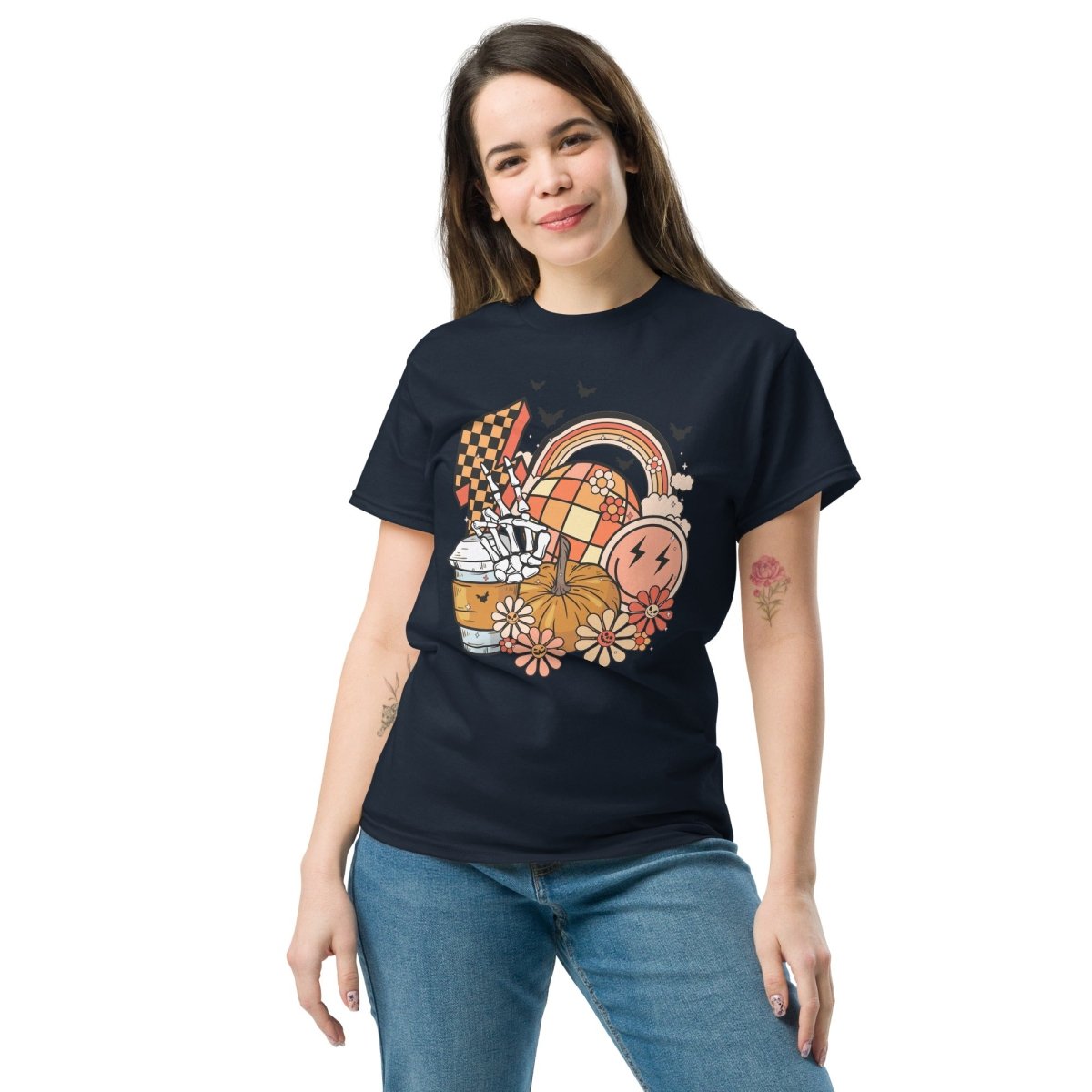 Retro Halloween Rave, Halloween T Shirts for Women