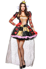 Sexy Queen of Hearts Costume with tail. Alice in Wonderland