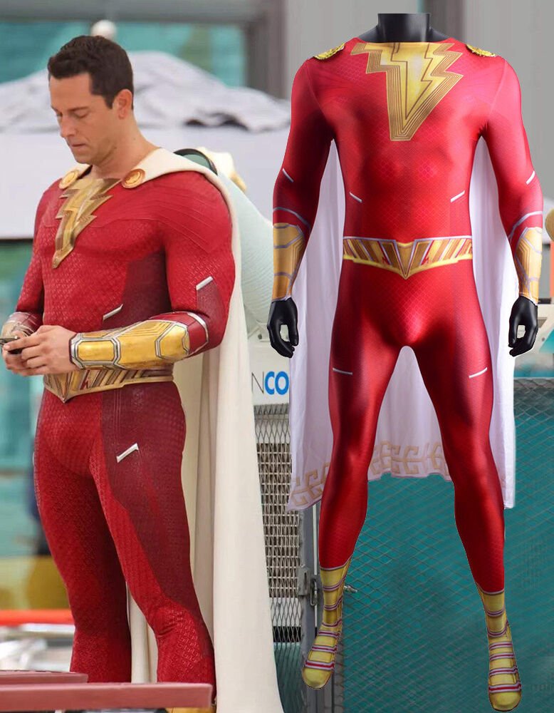 Shazam! Fury of the Gods Billy Batson Costume Kids Adults