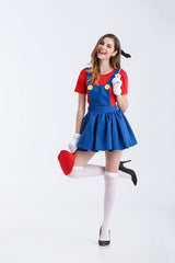 Super Mario Luigi Dress Costume For Women