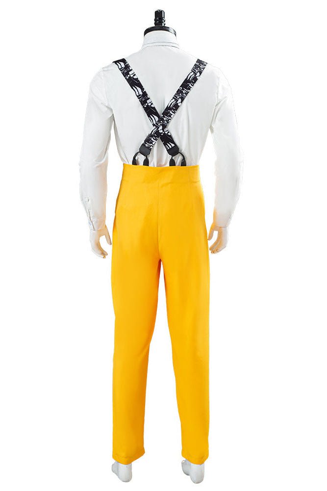 The Mask Jim Carrey Yellow Suit Cosplay Costume