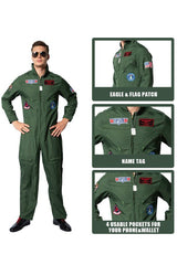Top Gun Maverick Costume, Flight Suit for Men