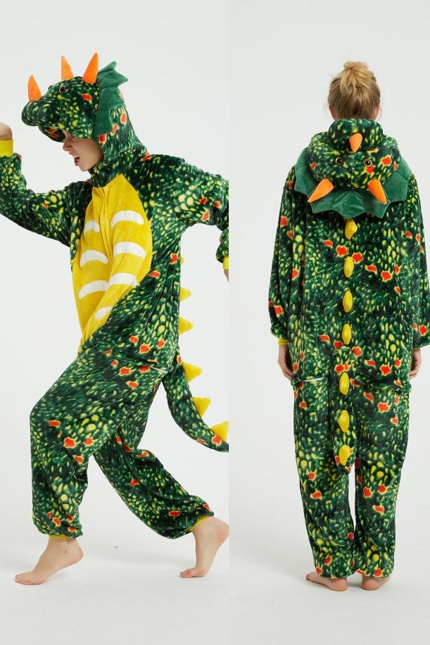 Triceratops Onesie Kigurumi Costume For Adults and Kids - Dark