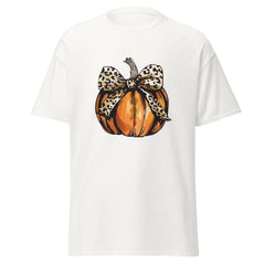 Leopard Print Pumpkin Halloween T Shirt for Women