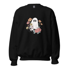 Floral Ghost Halloween Sweatshirt, Unisex