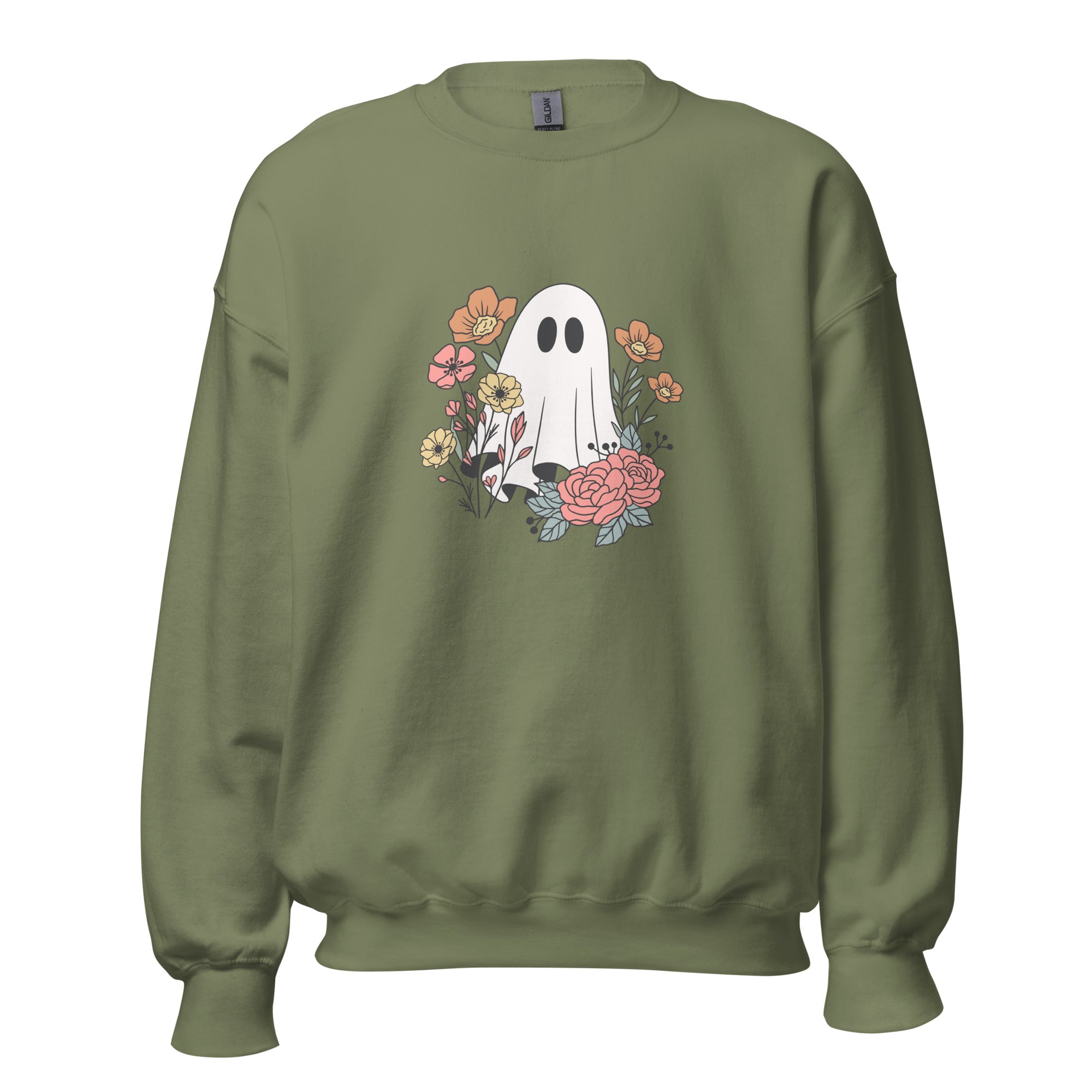 Floral Ghost Halloween Sweatshirt, Unisex