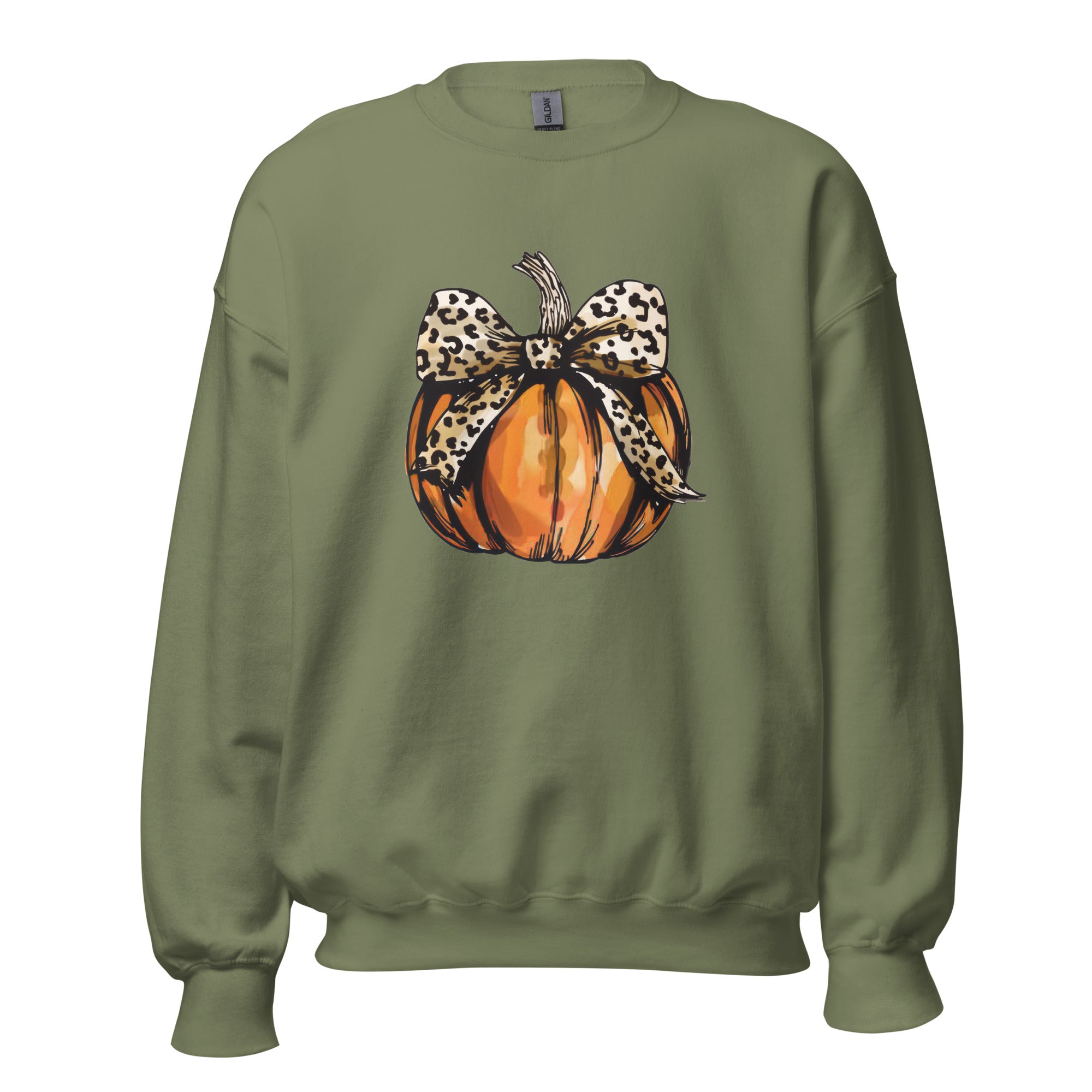 Leopard Print Pumpkin Sweatshirt, Unisex