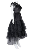 Wednesday Addams Rave'N Dance Dress Costume for Kids and Adults