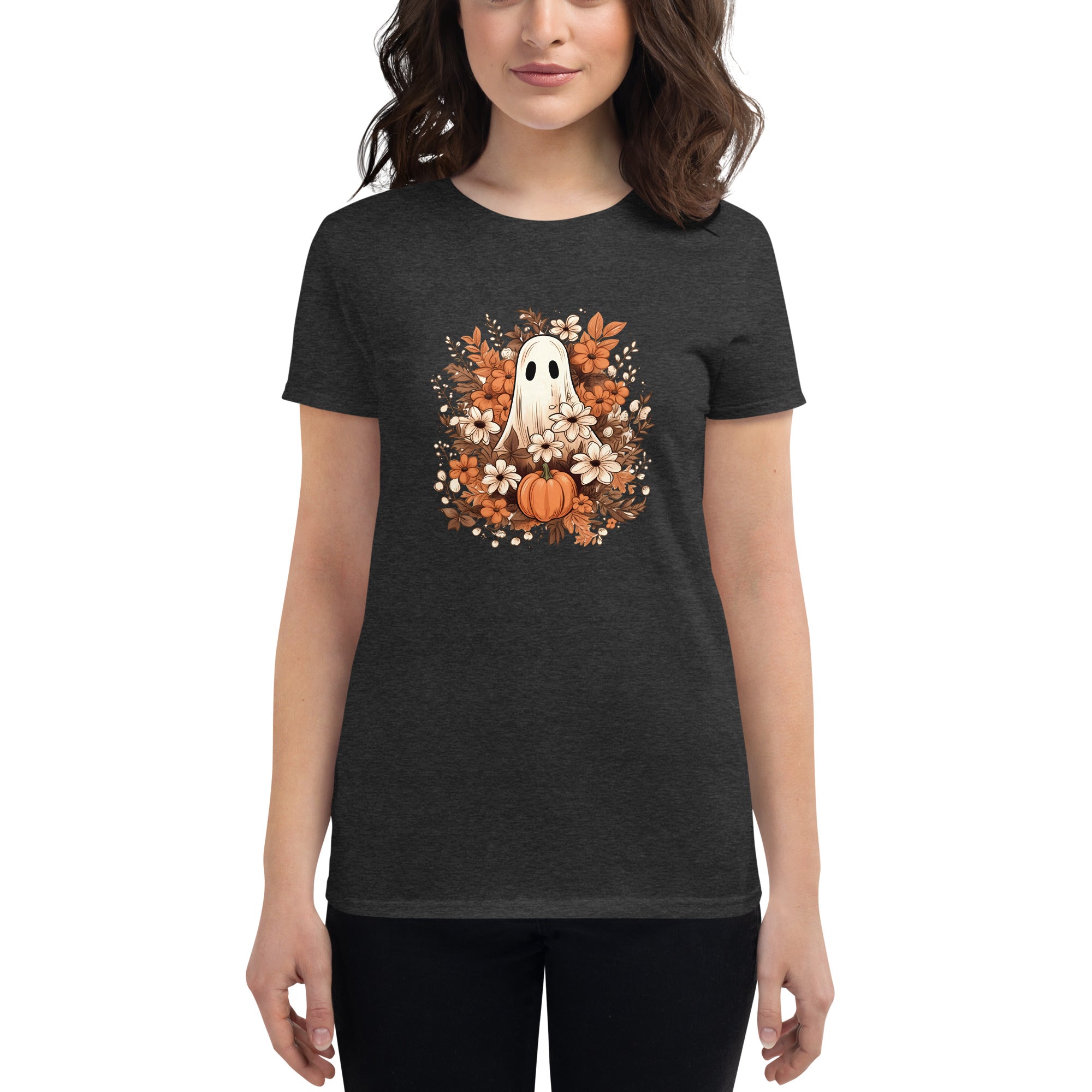 Autumn Ghost Halloween T Shirt for Women